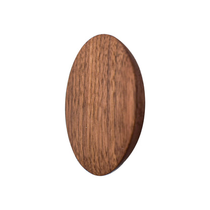 Round Puck Walnut Wood Wall Hook