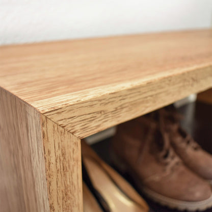 Wood Waterfall Entryway Bench