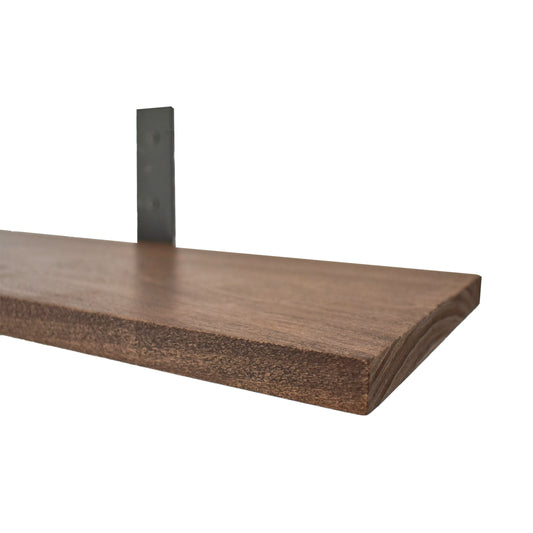 Wood Wall Shelf with Heavy Duty Steel Brackets 36x8x1