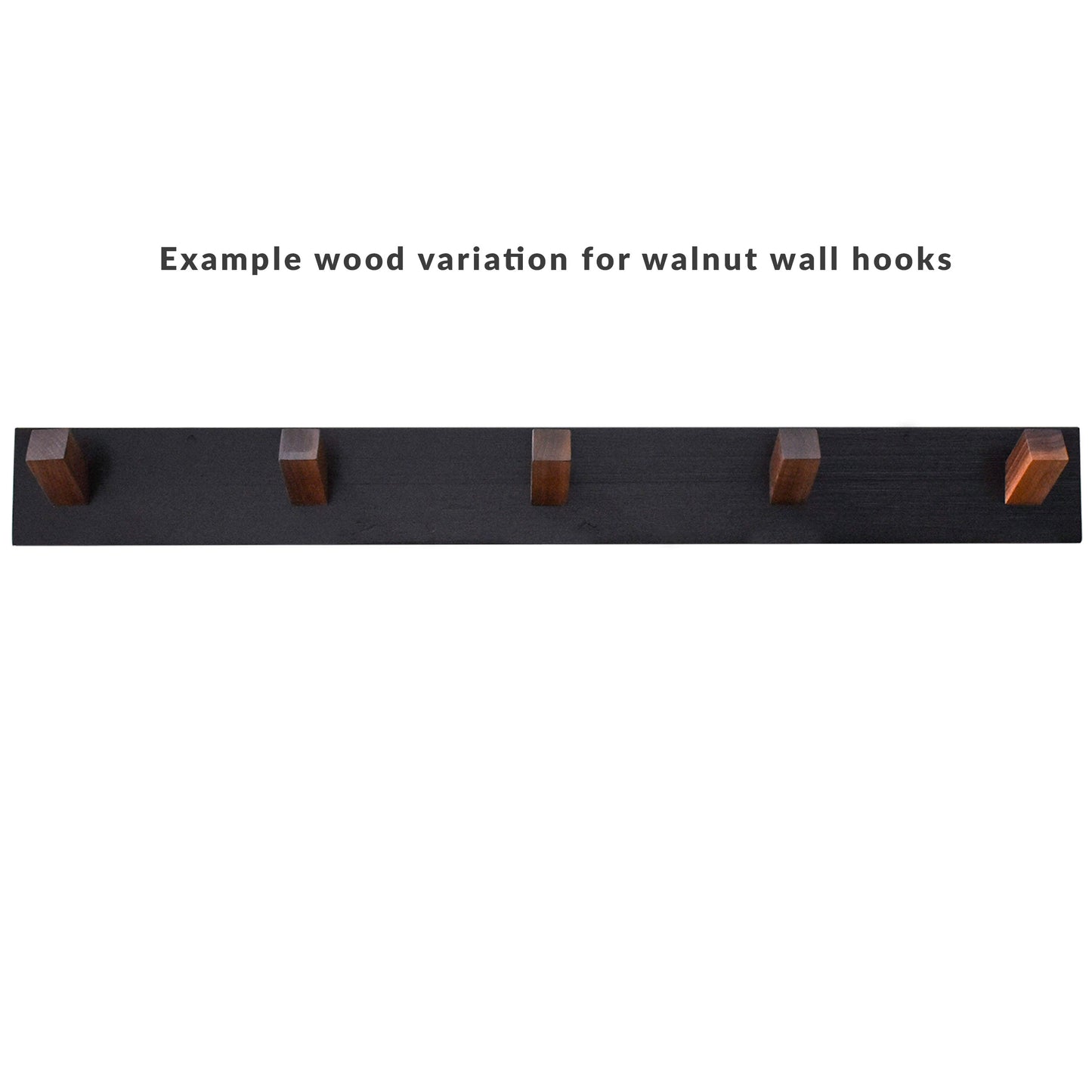 Walnut Wood Wall Hook (Set of 5)