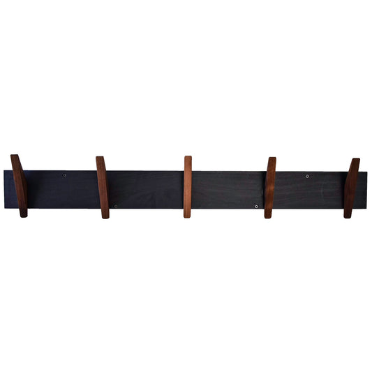 Modern Coat Rack Walnut Angular Hooks