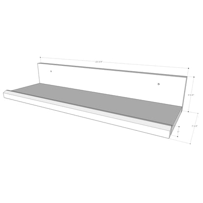 Ledge Wall Shelf Black 36x8x3.5