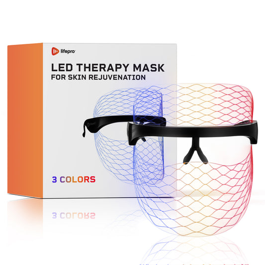 LifePro LED Face Mask Light Therapy - Led Facial Mask for LED Light Face Therapy - An LED Light Mask for Face & Neck Skincare - Truly Portable LED Light Therapy for Face Light Therapy