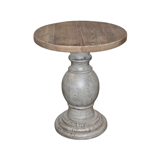 Dover End Table, gray/natural