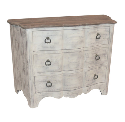 Barclay 3 Drawer Chest, white/natural