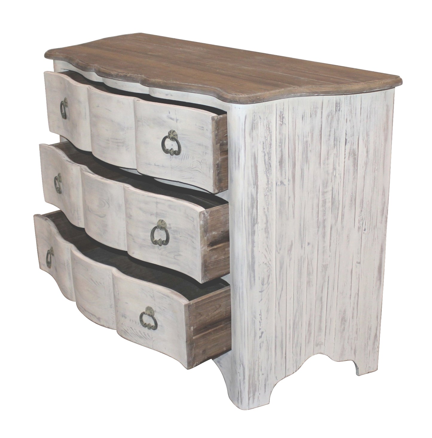 Barclay 3 Drawer Chest, white/natural