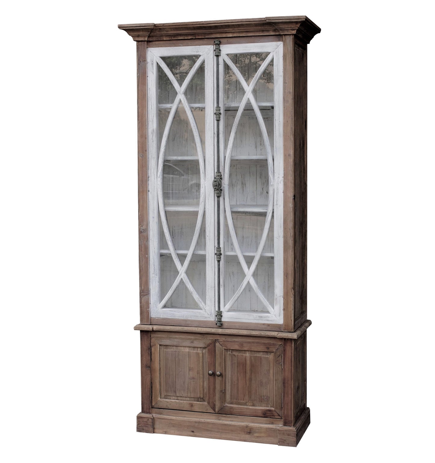 Garrity Vitrine Cabinet, natural/white