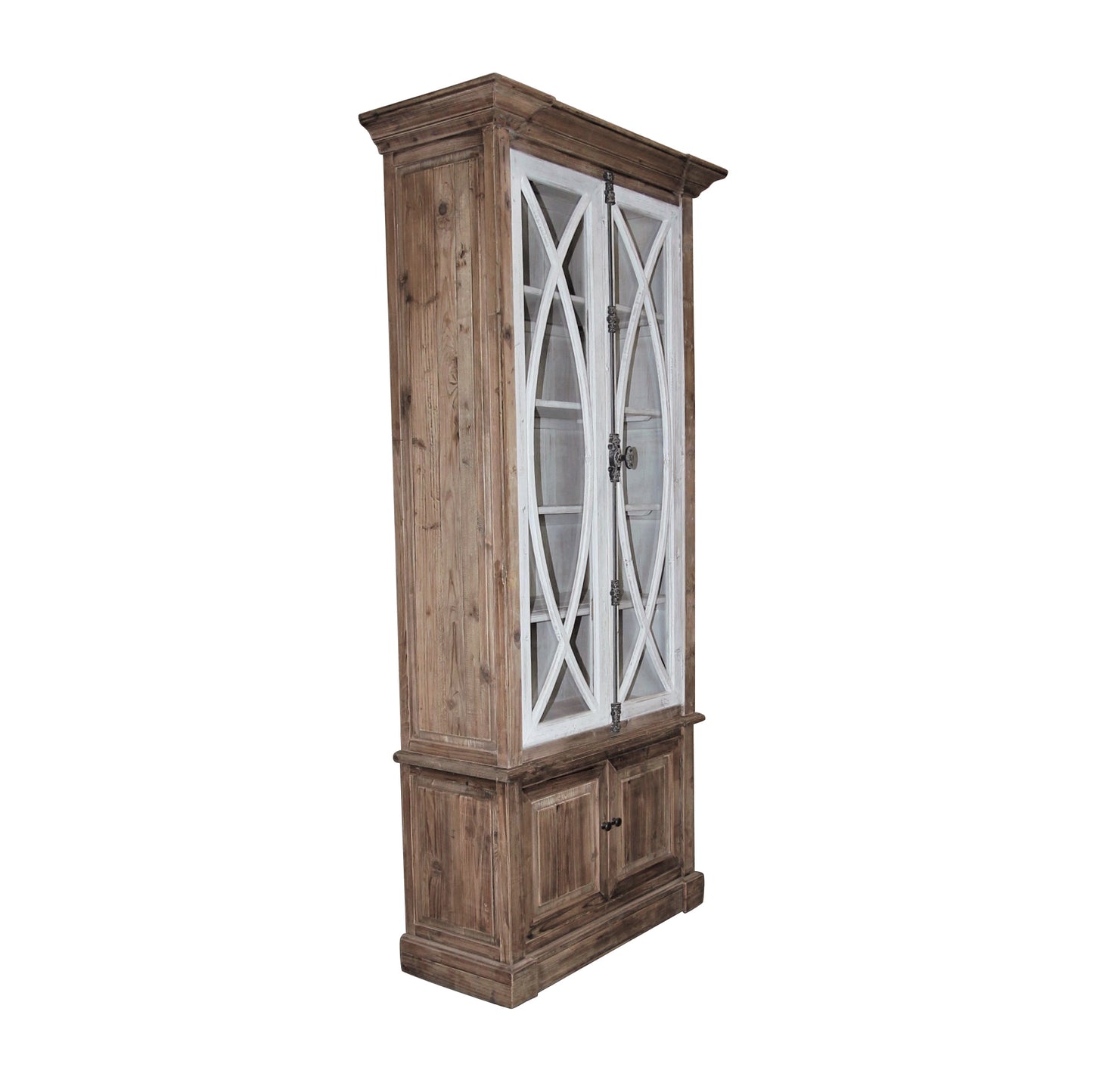 Garrity Vitrine Cabinet, natural/white