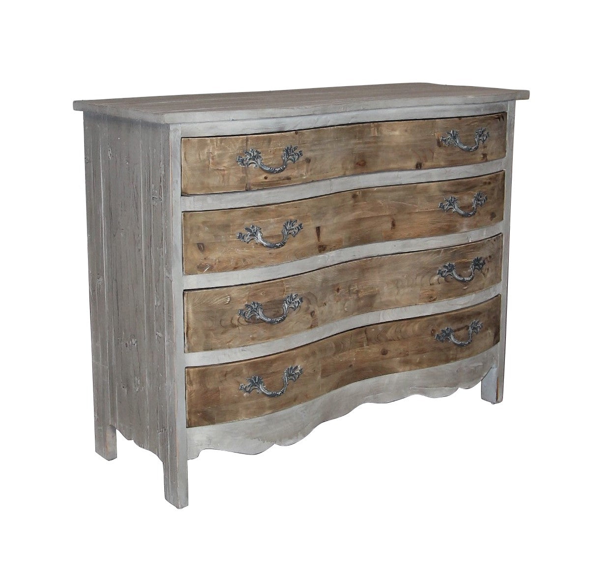 Braunton 4Drawer Chest, gray/natural