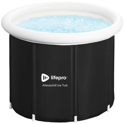 Lifepro Portable Ice Bath Tub with Lid and Storage Bag - Lightweight, Durable Cold Plunge Tub for Home Therapy Sessions -Home & Travel Ice Bath Tub for Adults and Athletes - 14°F - 122°F Temp, Outdoo