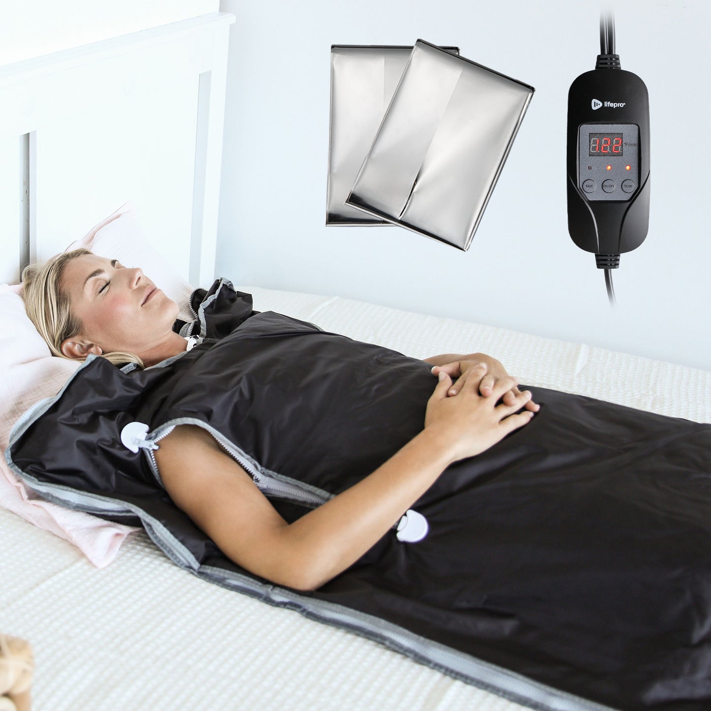 LifePro Sauna Blanket for Detoxification - Portable Far Infrared Sauna for Home Detox Calm Your Body and Mind