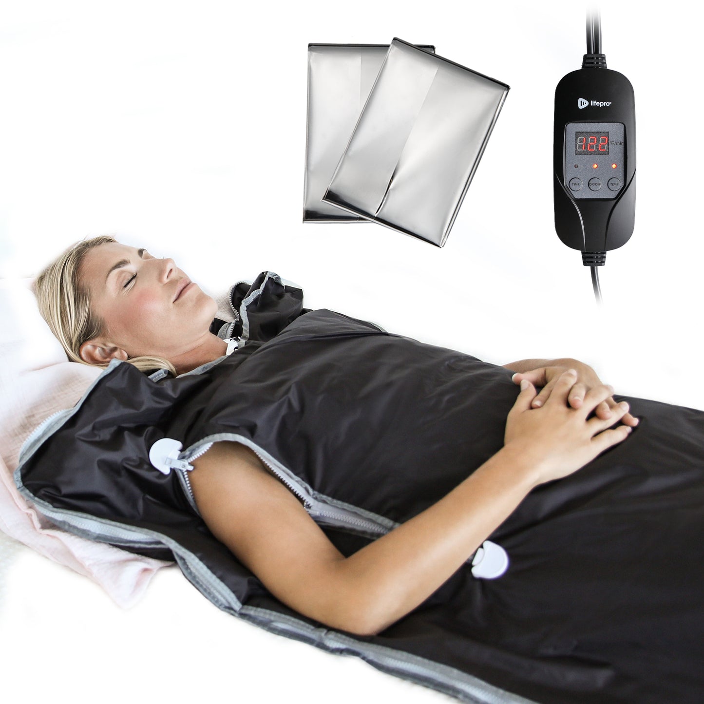 LifePro Sauna Blanket for Detoxification - Portable Far Infrared Sauna for Home Detox Calm Your Body and Mind