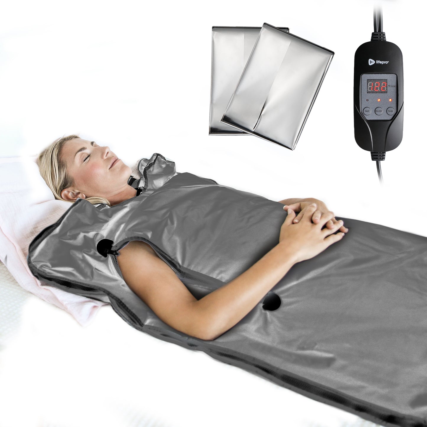 fePro Sauna Blanket for Detoxification - Portable Far Infrared Sauna for Home Detox Calm Your Body and Mind