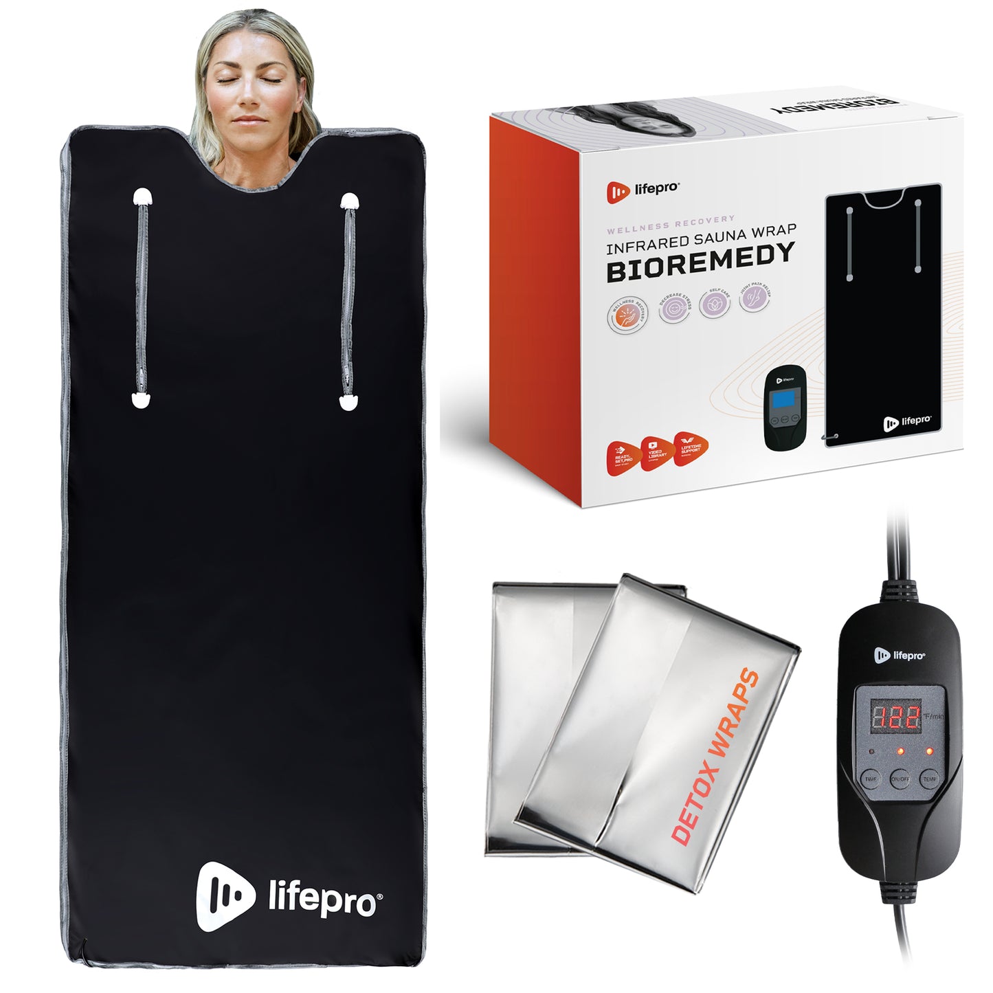 LifePro Sauna Blanket for Detoxification - Portable Far Infrared Sauna for Home Detox Calm Your Body and Mind