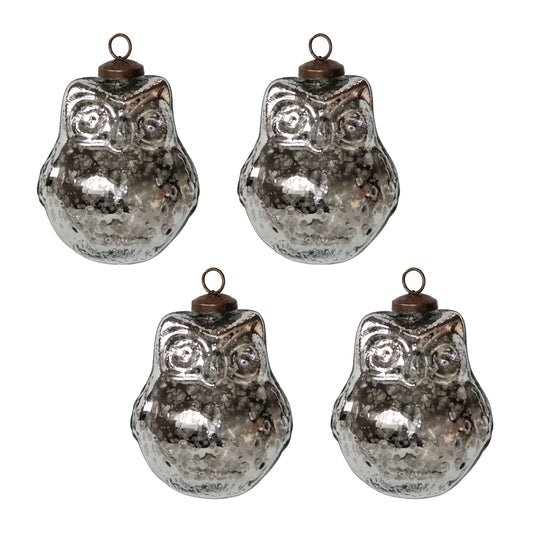 M.G. Owl Ornament - set of 4