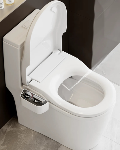 SLK-5120-D-L Non-Electric Bidet Seat for Elongated Toilets Rear and Front Wash Self-Cleaning Dual Nozzle