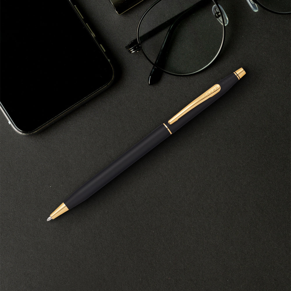 Cross Classic Century® Classic Black with 23KT Gold Plated Appointments Ballpoint Pen