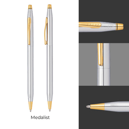 Cross Classic Century® Medalist® Chrome with 23KT Gold Plated Appointments Ballpoint Pen