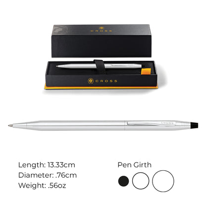 Cross Classic Century® Lustrous Chrome with Polished Chrome Appointments Ballpoint Pen