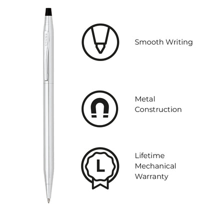 Cross Classic Century® Lustrous Chrome with Polished Chrome Appointments Ballpoint Pen