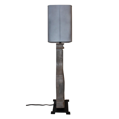 wood Column Table Lamp, 31"