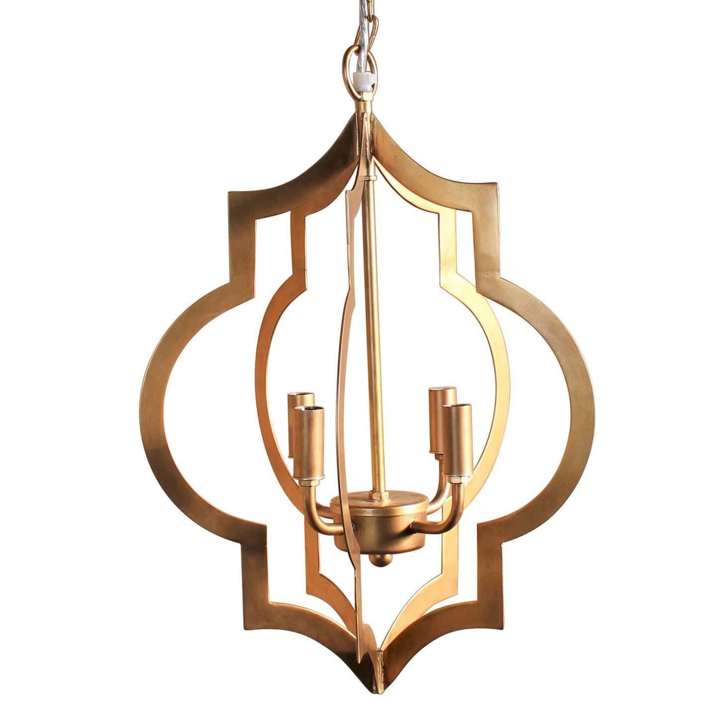 Gold Quatrefoil Pendant Light