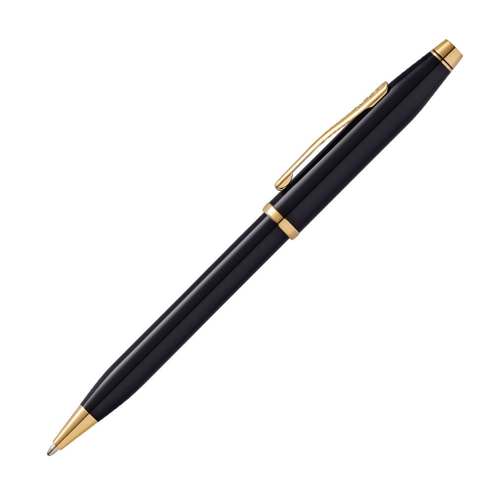 Cross Century II® Black Lacquer with 23KT Gold Plated Appointments Ballpoint Pen