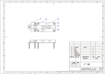 Ajustlock 4" Zinc Ajustable Barrel Bolt