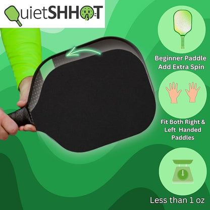 (4 Pads) Quietshhot Stop The POP Pickleball Paddle Mute Sound Absorbing Reducer - Fits On Top of Your Pickleball Paddle to Reduce The Pitch by Up to 4X - Quiet The POP- NOT The Game -