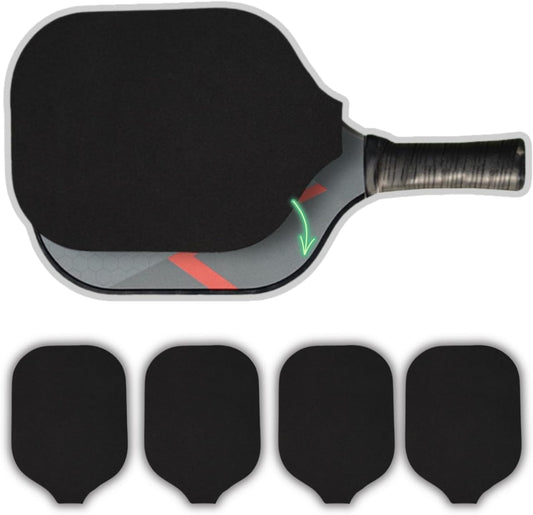 (4 Pads) Quietshhot Stop The POP Pickleball Paddle Mute Sound Absorbing Reducer - Fits On Top of Your Pickleball Paddle to Reduce The Pitch by Up to 4X - Quiet The POP- NOT The Game -