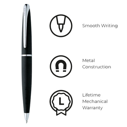 Cross ATX® Basalt Black with Polished Chrome Appointments Ballpoint Pen