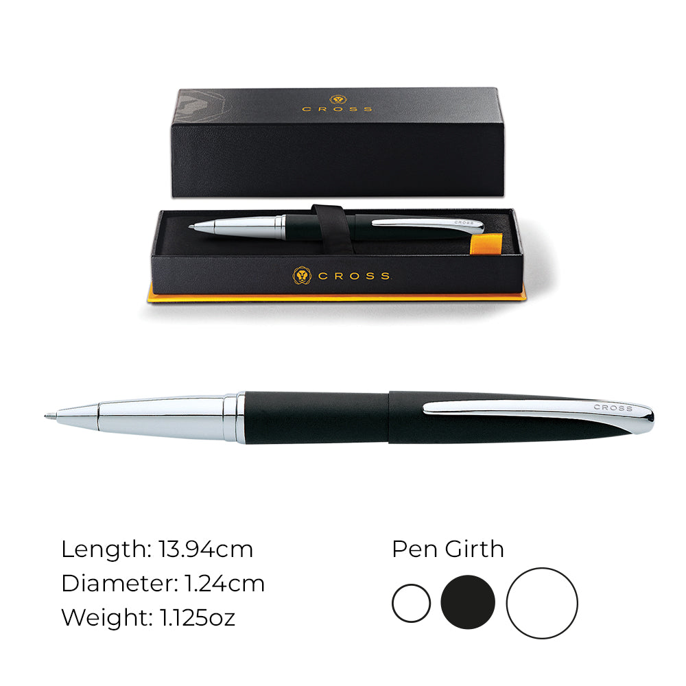 Cross ATX® Basalt Black with Polished Chrome Appointments Selectip Rollerball Pen