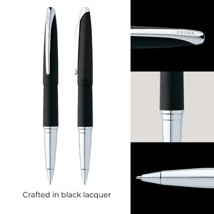 Cross ATX® Basalt Black with Polished Chrome Appointments Selectip Rollerball Pen