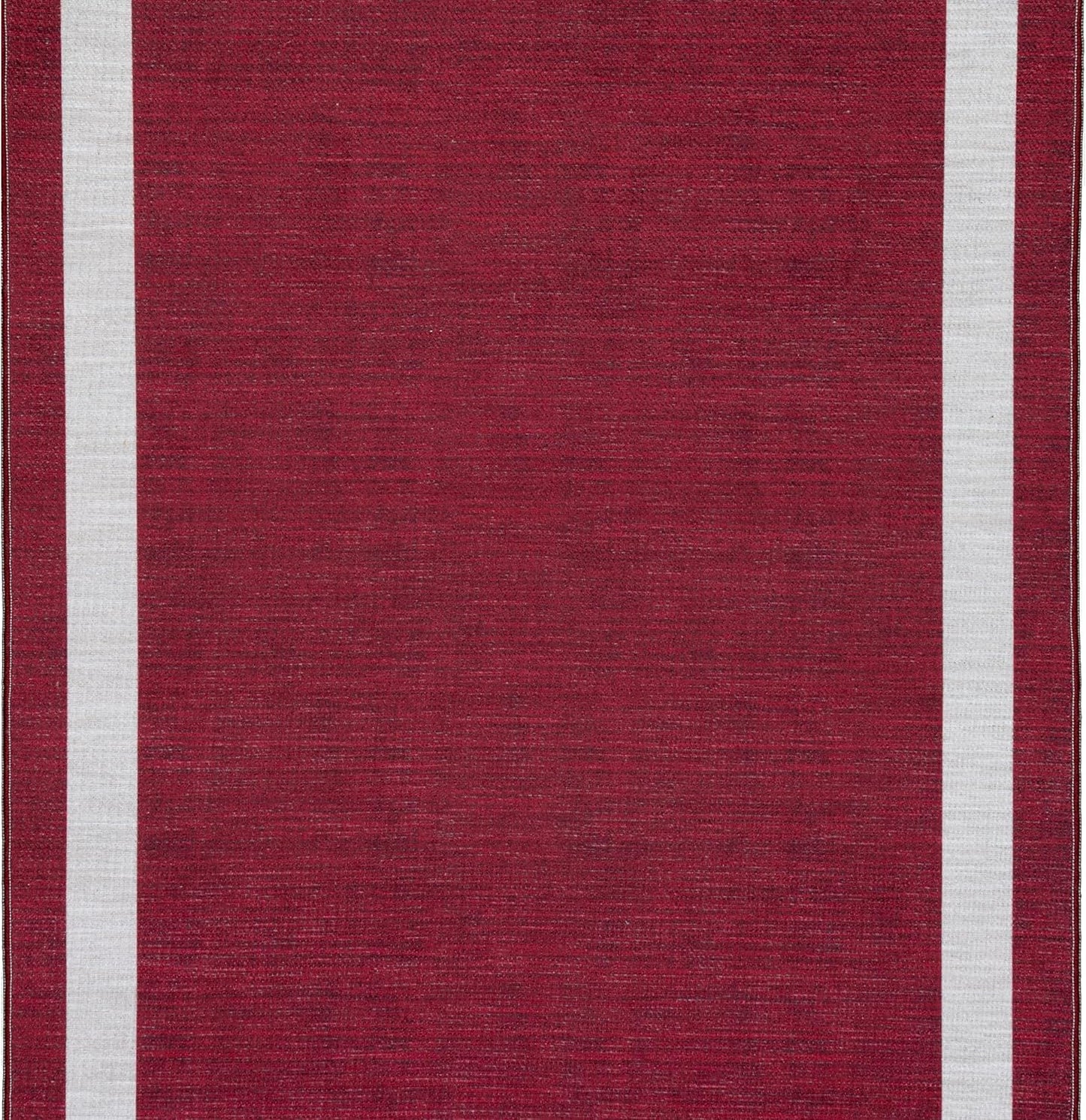 Playa Rug Machine Washable Area Rug With Non Slip Backing - Stain Resistant - Eco Friendly - Family and Pet Friendly - Everest Geometric Modern Bordered Burgundy&Creme Design