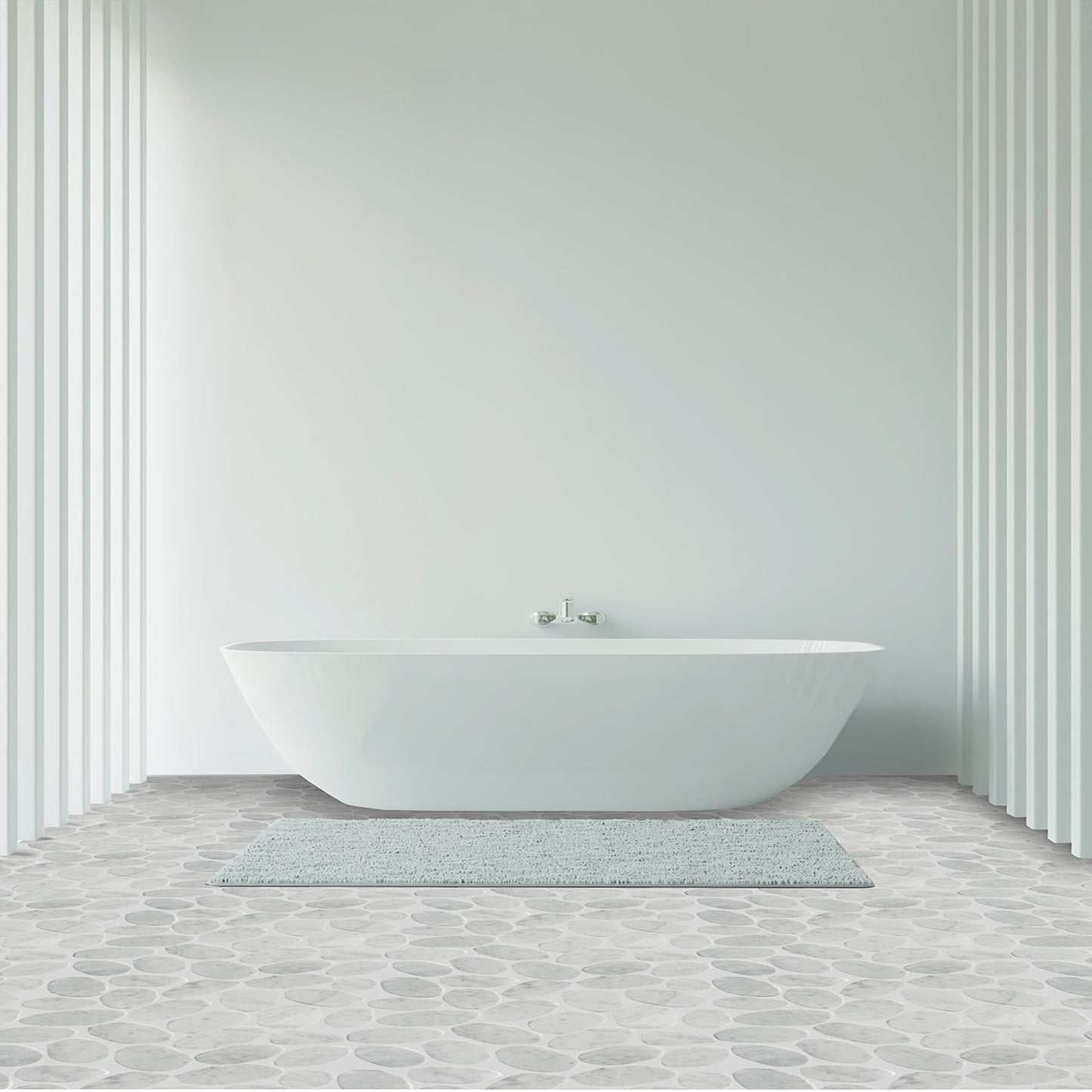 XL Slice Carrara Mosaic Wall & Floor Tile ( $17.31/sq.ft)