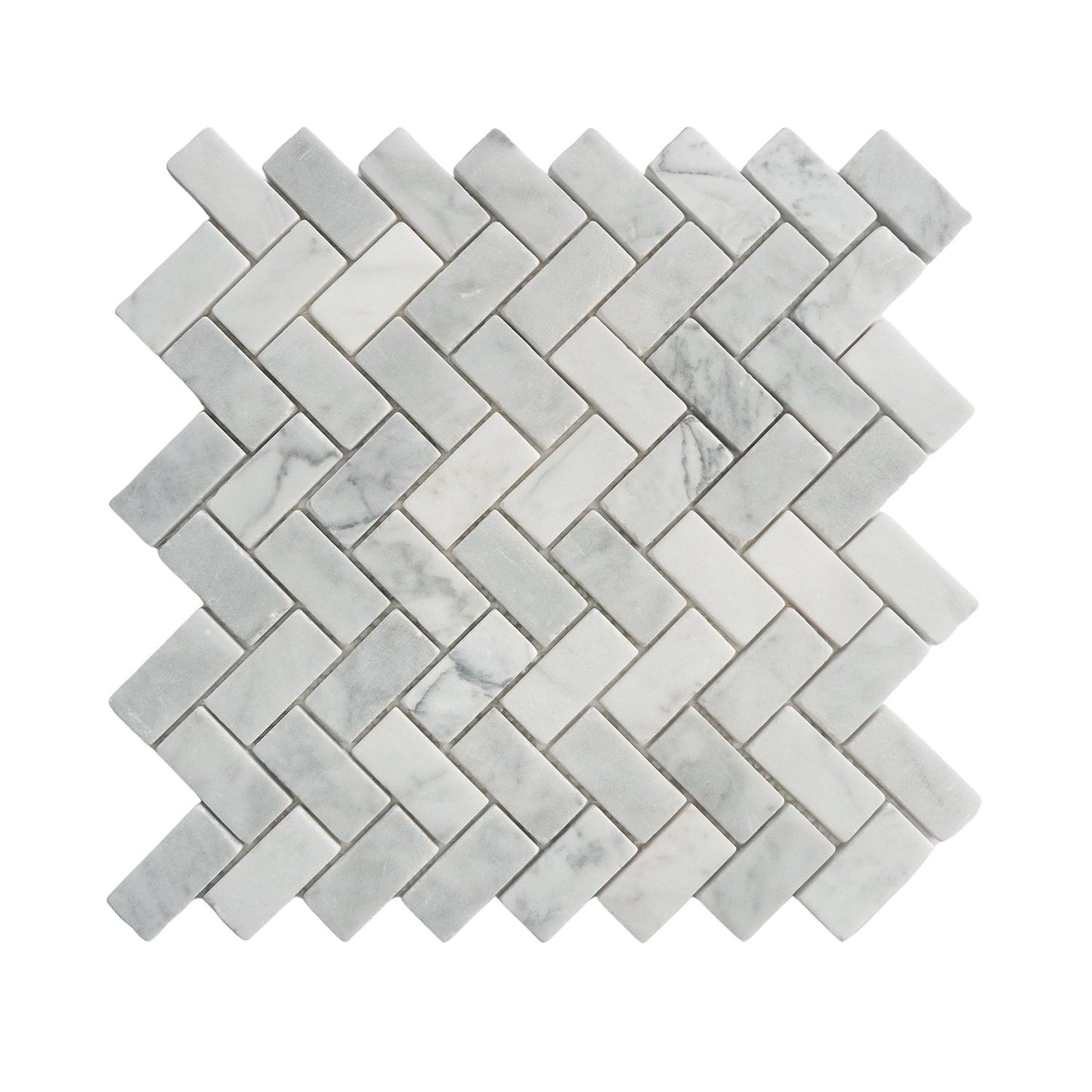 Heringbone Carrara Mosaic Wall & Floor Tile ( $23.62/sq.ft)