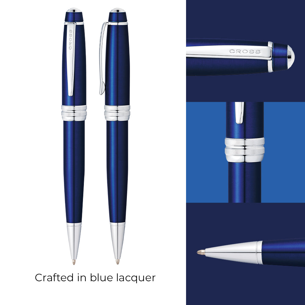 Cross Bailey™ Blue Lacquer with Polished Chrome Appointment Ballpoint Pen