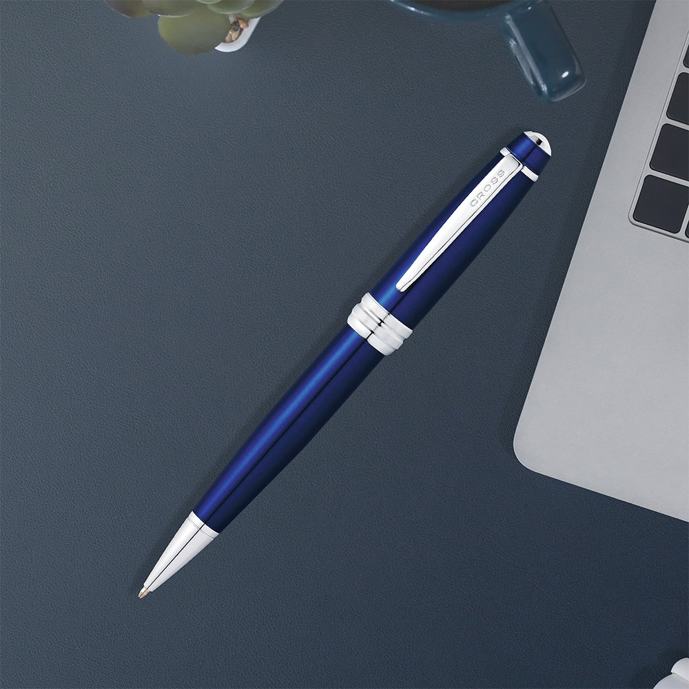 Cross Bailey™ Blue Lacquer with Polished Chrome Appointment Ballpoint Pen