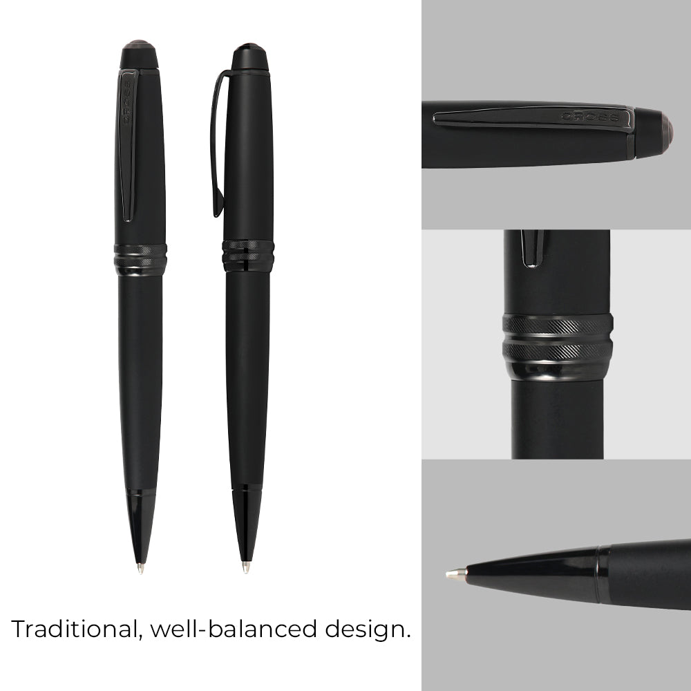 Cross Bailey™ Matte Black Lacquer with Polished Black PVD appointments Ballpoint Pen