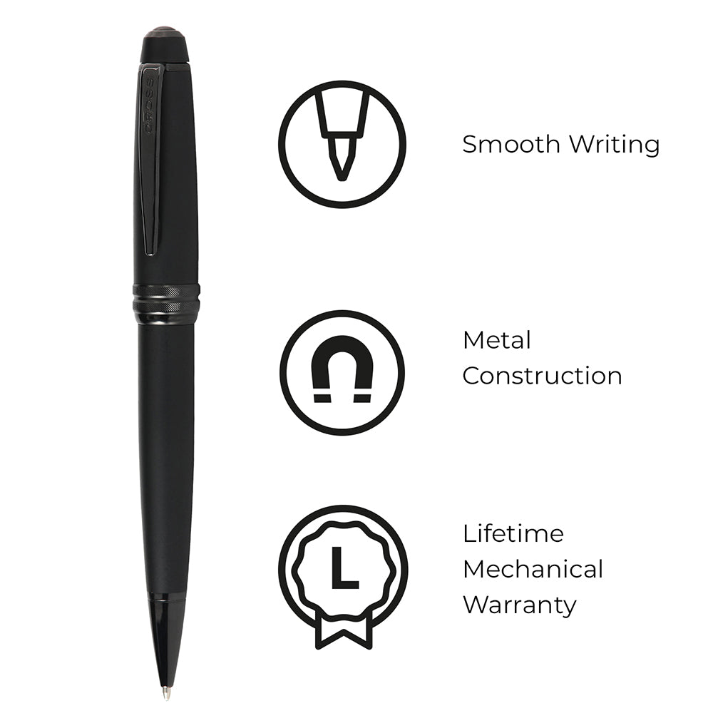 Cross Bailey™ Matte Black Lacquer with Polished Black PVD appointments Ballpoint Pen