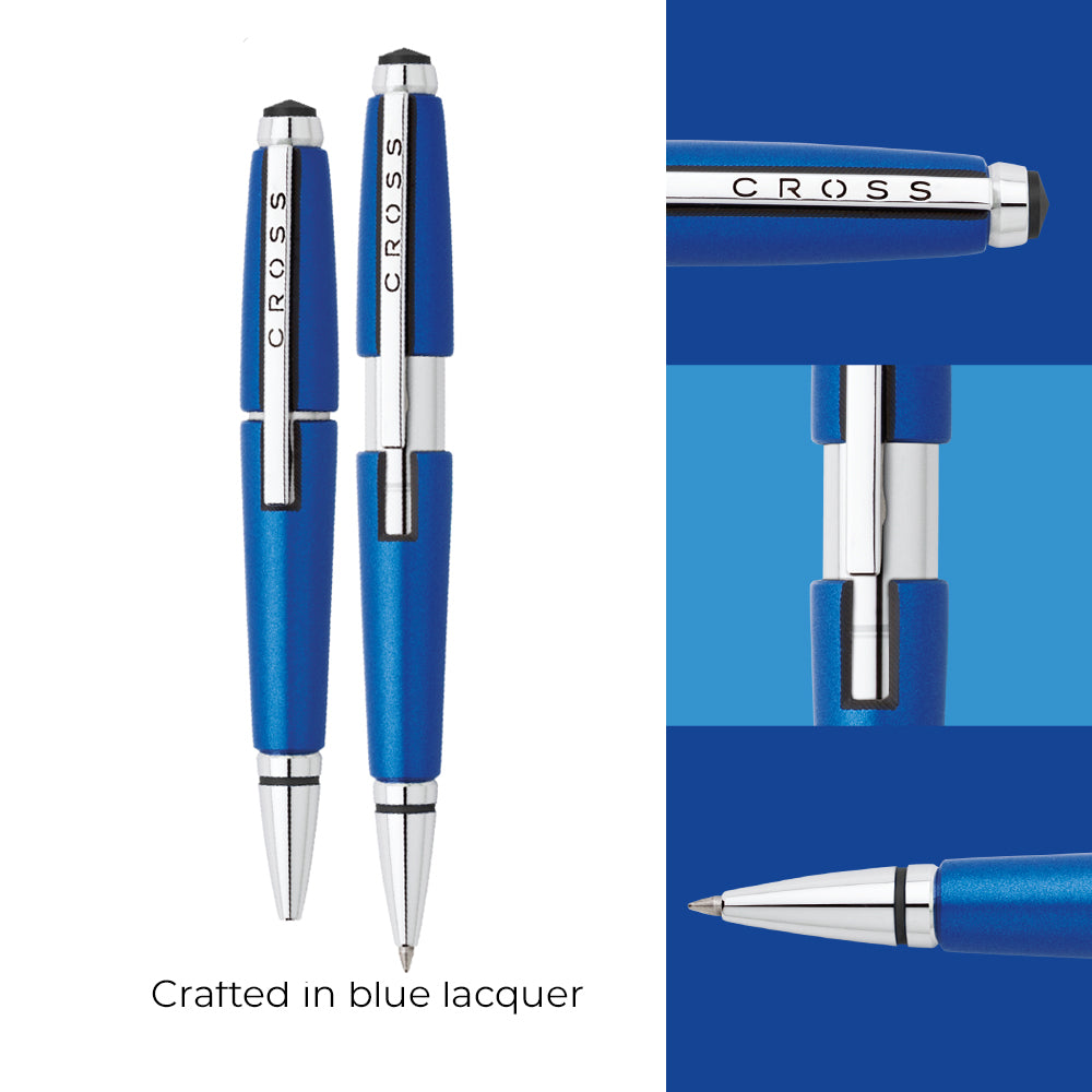 Cross Edge™ Nitro Blue with Polished Chrome Appointments Selectip Rollerball Pen