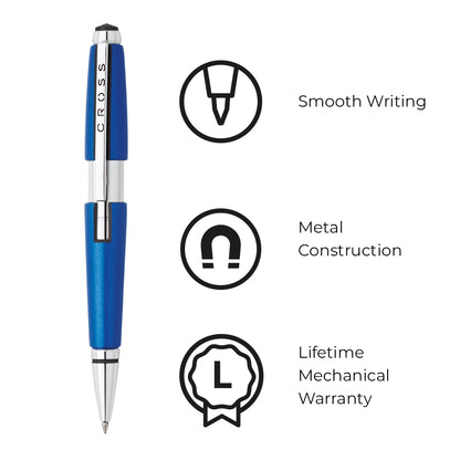Cross Edge™ Nitro Blue with Polished Chrome Appointments Selectip Rollerball Pen