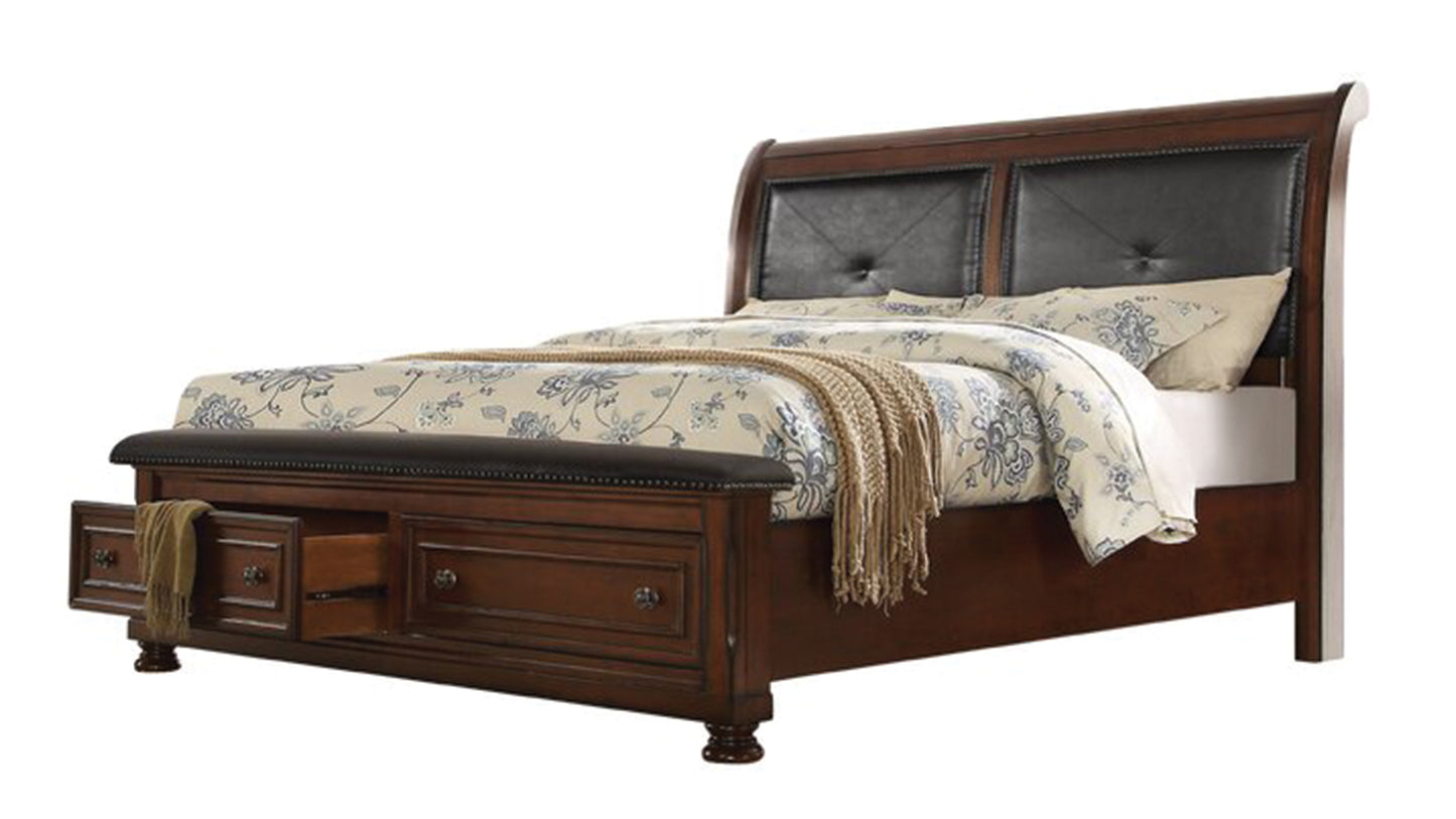 Austin 4 Pc Queen Bed Dark Walnut