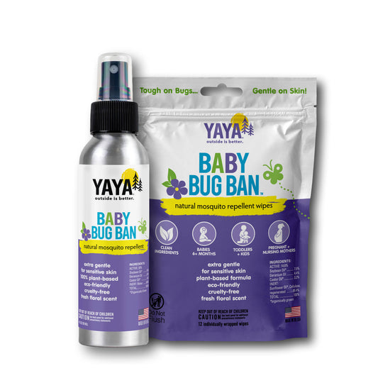 Baby Bug Ban 4 oz Repellent Bug Spray + Repellent Wipes Bundle - 12 wipes