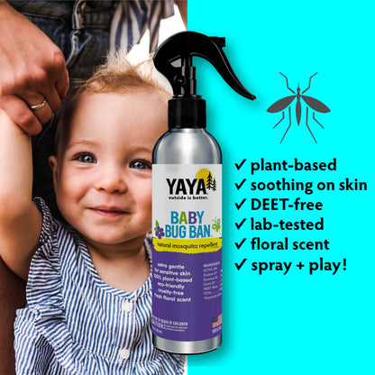 Baby + Kids Spf 50 Mineral Sunscreen 3oz + Baby Bug Ban 8 oz Repellent Bug Spray