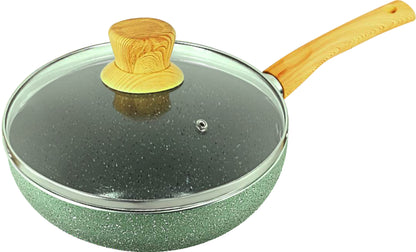 Blaze Granite Nonstick Cookware Green 12 Piece Set