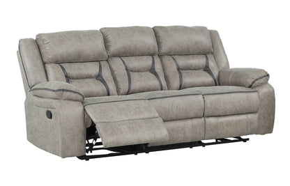 Denali Loveseat Made with Faux Leather in Gray