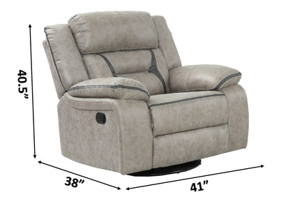 Denali Chair With Faux Leather in Gray