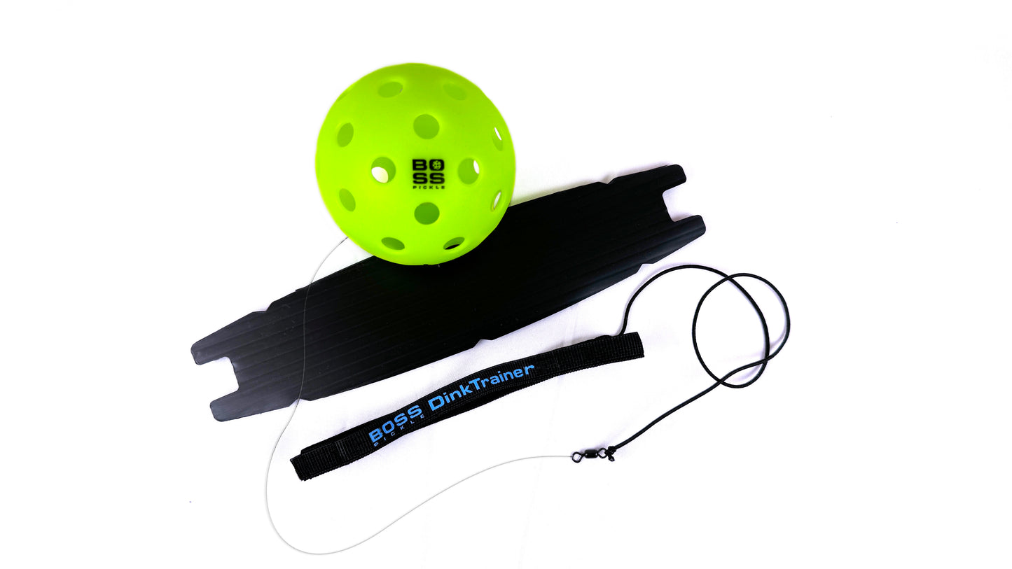 BOSSpickle DinkTrainer with 58 inch cord for mastering short, dink shots