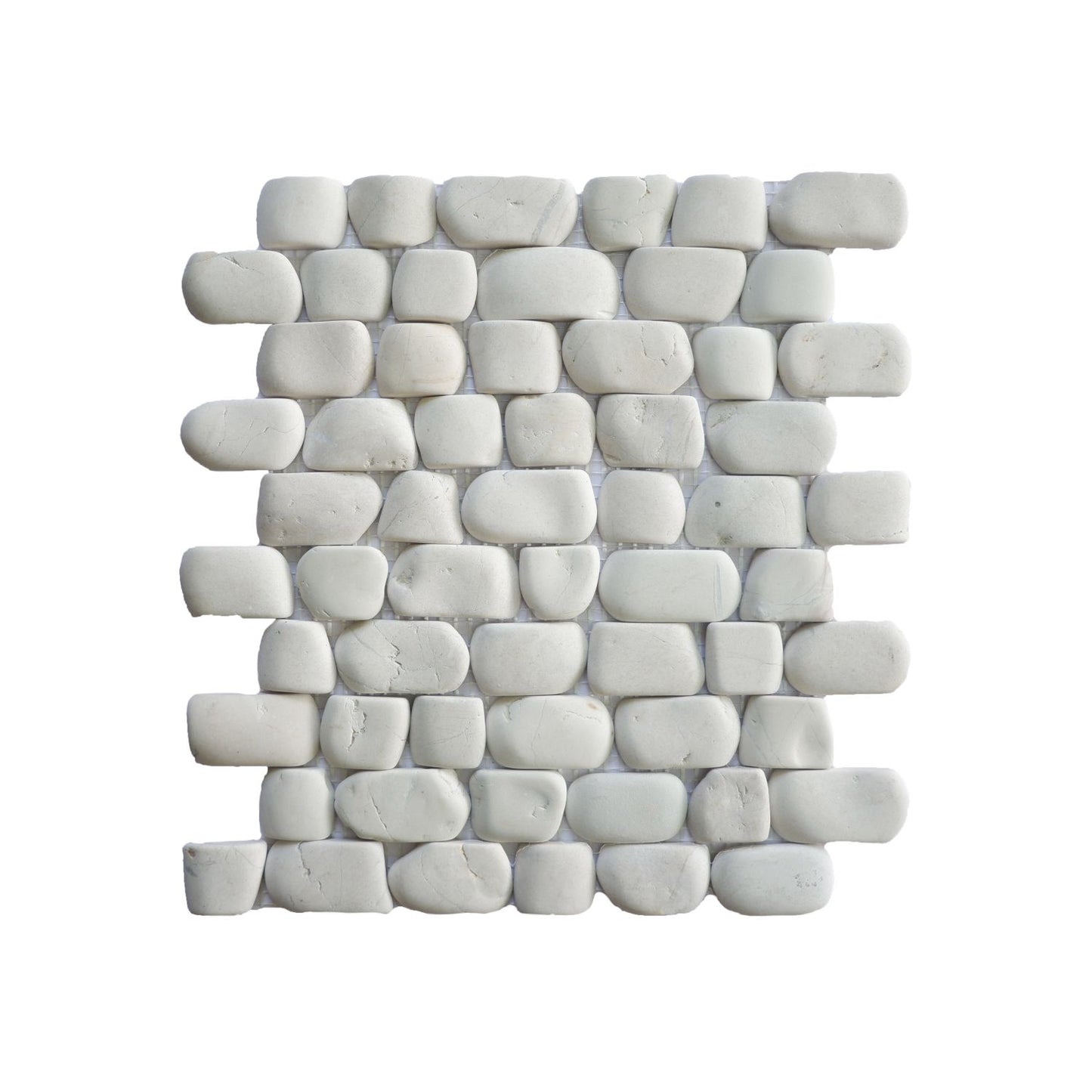 Strip White Natural Stone Mosaic Wall & Floor Tile